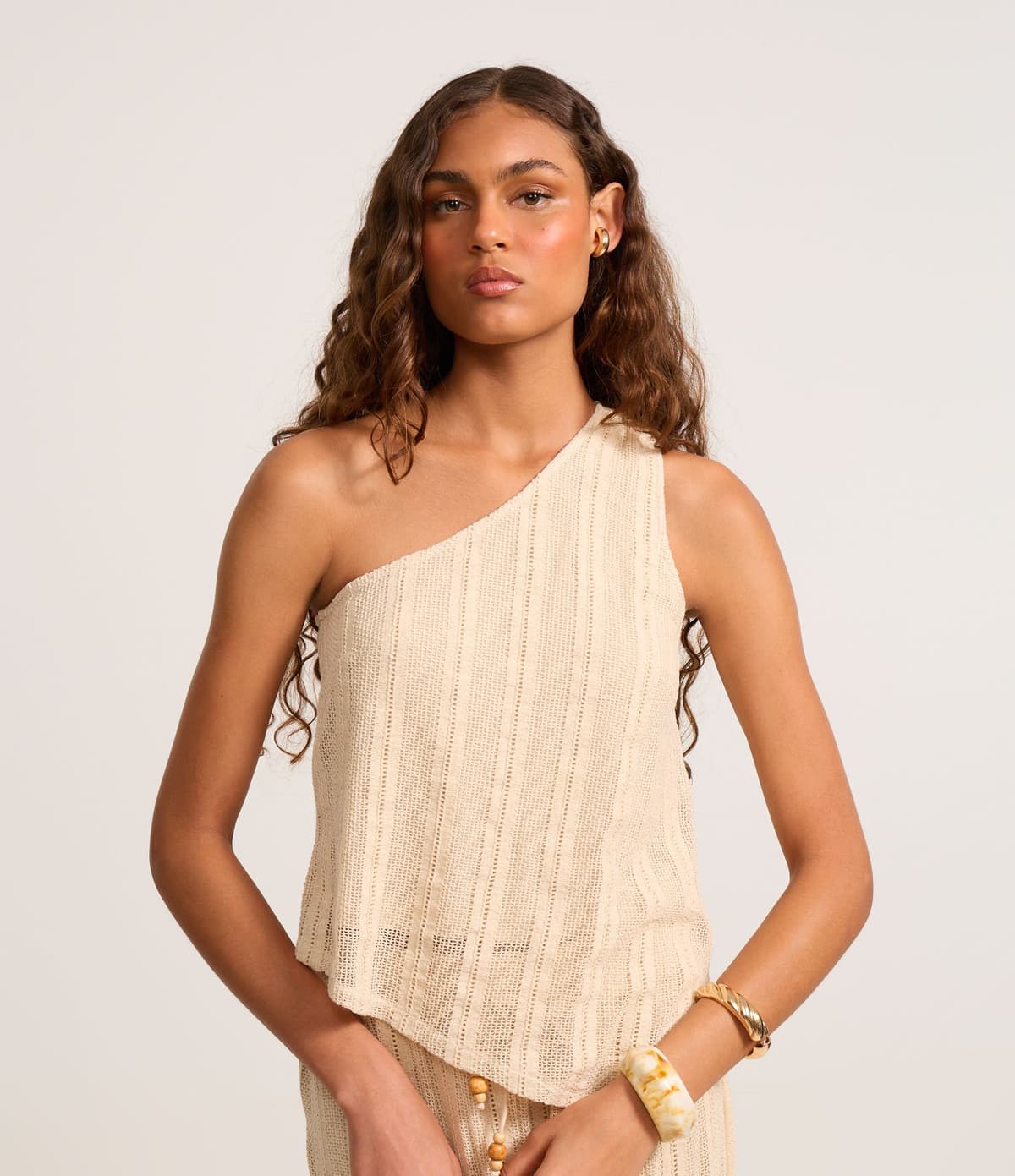 Chemise Areia Drapeada